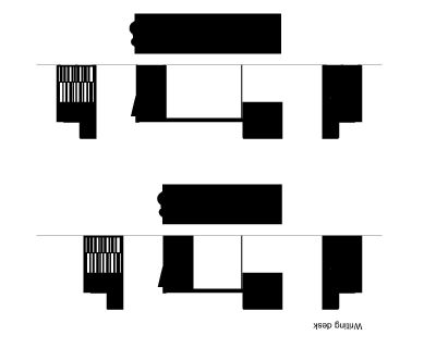 Free AutoCAD 2D Editable Drawing of Writing Desk design different options