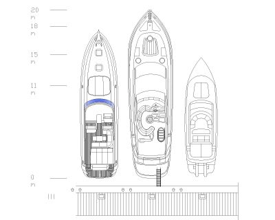 yachts_3-Model - Architectural Drawing. CAD block in DWG format free download.
