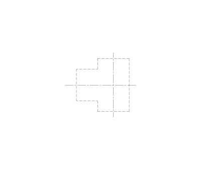 Wheelchair T-Turn Space CAD Block. Free DWG AutoCAD Imperial drawing available to download