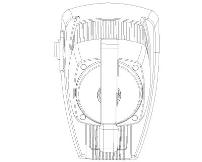 Detailed Coffee Grinder Top View-Model Architectural Drawing. CAD block in DWG format free download.