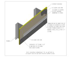 Free AutoCAD Air Barriers- Air & Water Resistive Barrier System Self Adhering Tie In Method-B