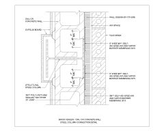 Free AutoCAD 2D Drawing for Concrete Wall Steel Column Connection Details