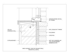 Free AutoCAD 2D Drawings of Concrete Wall Window Sill Details