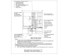 Free AutoCAD 2D Drawings of  Wood Stud Wall Alum Door Head With Angle Front-1