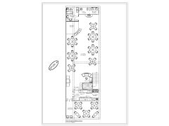 Free AutoCAD Drawing of Asian Style Pizza Club Frist Floor Layout Plan OP_1