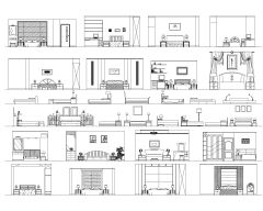 Bedroom Front View-Model Architectural Drawing. CAD block in DWG format free download.