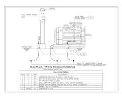 Bonding Motor Pump Electrical Installation Architectural Drawing. CAD block in DWG format free download.