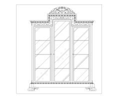 Free AutoCAD 2D Editable Drawings for Bookcases & Dressers_1