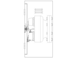 Breeching Inlet Elevation Architectural Drawing. CAD block in DWG format free download.