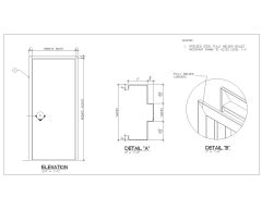 Free AutoCAD 2D Editable Drawings for Bullet Resistant Frame For Steel & Wood Doors Non-Fire Rated-1