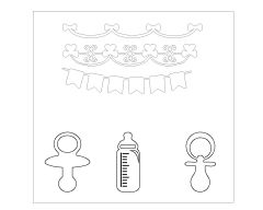 Free AutoCAD 2D Children Rooms Decoration Symbols - 16