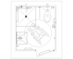 Free AutoCAD 2D Editable Drawings for Disabled Peoples Special Toilet Designs OP_3