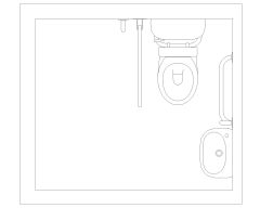 Free AutoCAD 2D Editable Drawings for Disabled Peoples Special Toilet Designs OP_4