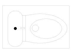 Free AutoCAD Drawing of WC English Seat Symbol