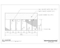 Free AutoCAD 2D Editable Drawings for Fire Station & Toilet Enlarged J.C. Elevation-A