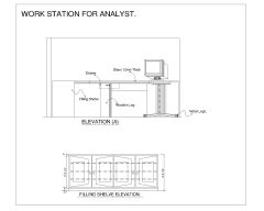 Free AutoCAD 2D Drawings for “Work Station Design with MDF Wooden & Polished-9