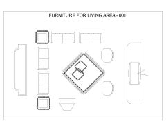Free AutoCAD 2D Editable Drawings for Furniture for Living Area_01
