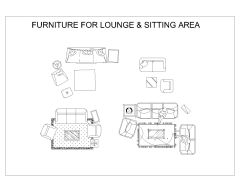 Free AutoCAD 2D Editable Drawings for Furniture for Lounge & Sitting - 13