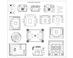 Free AutoCAD 2D Editable Drawings for Living Room Furniture-2
