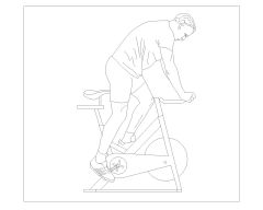 Free CAD Drawing of Gym Activities with Sports Equipment (4)