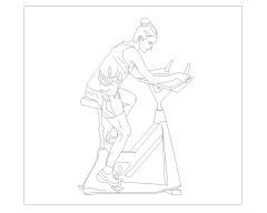 Free CAD Drawing of Gym Activities with Sports Equipment (5)