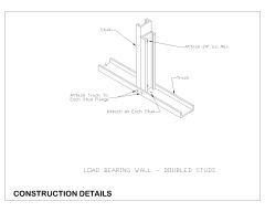 Free AutoCAD 2D Drawings for Load Bearing Wall Curtain Bridging -40