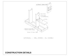Free AutoCAD 2D Editable Drawings for Load Bearing Wall Construcion for Curtain Bridging -6