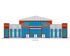 Free AutoCAD 2D New Church Design Detailed Elevation-F