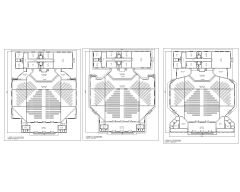 Free AutoCAD 2D New Church Design Detailed Floor plan Options - 001