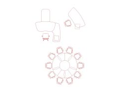Free AutoCAD 2D Detailed Drawing for Meeting Room Chairs with Tables-5