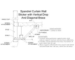 Free AutoCAD 2D Editable Drawings for Spandrel-curtain-wall-sticker-with-vertical-drop-and-diagonal-brace (1)