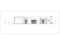 Free AutoCAD Drawing of Steel Building with H Beam & Metal Truss Elevation-2