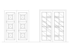 Free AutoCAD 2D Drawing for Wooden Door with Glass Deatiled Dwgs (9)