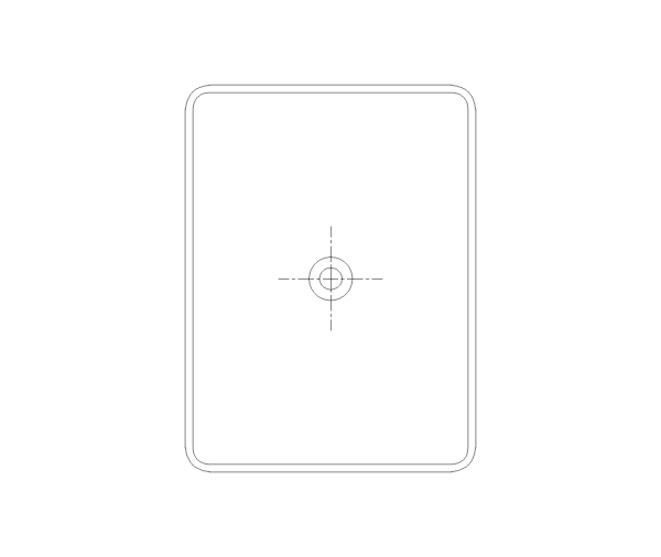 Vessel Sink CAD Block. Free DWG AutoCAD Imperial drawing available to download