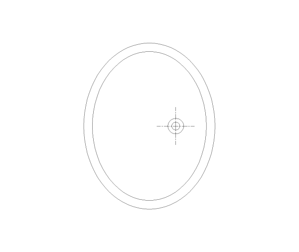 Undermount Oval Bathroom Sink CAD Block. Free DWG AutoCAD Imperial drawing available to download