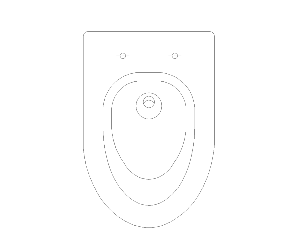 Wall Hung Toilet CAD Block. Free DWG AutoCAD Imperial drawing available to download