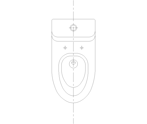 ADA Comfort Height Toilet CAD Block. Free DWG AutoCAD Imperial drawing available to download
