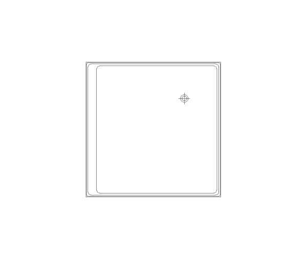 Standard Shower Stall 48x48 CAD Block. Free DWG AutoCAD Imperial drawing available to download