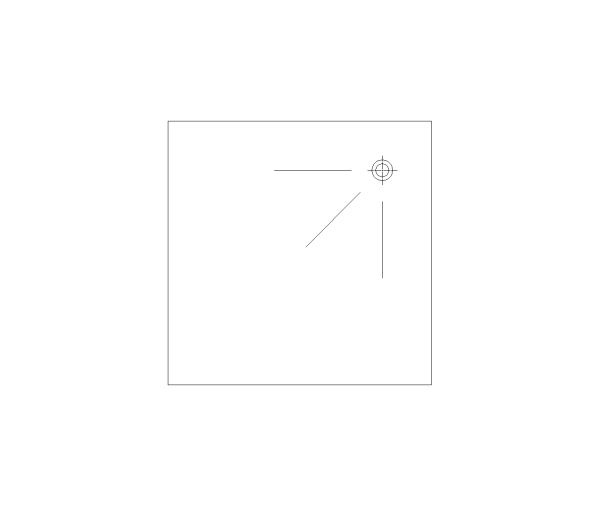 Shower Pan Symbol CAD Block. Free DWG AutoCAD Imperial drawing available to download