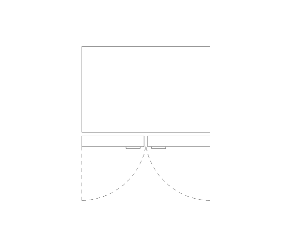 Counter Depth Refrigerator CAD Block. Free DWG AutoCAD Imperial drawing available to download