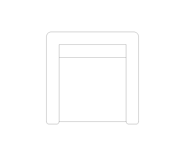 Armchair CAD Block. Free DWG AutoCAD Imperial drawing available to download