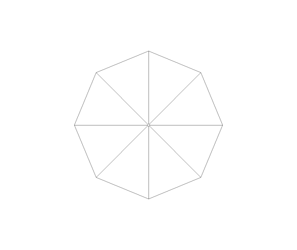Patio Umbrella CAD Block. Free DWG AutoCAD Imperial drawing available to download