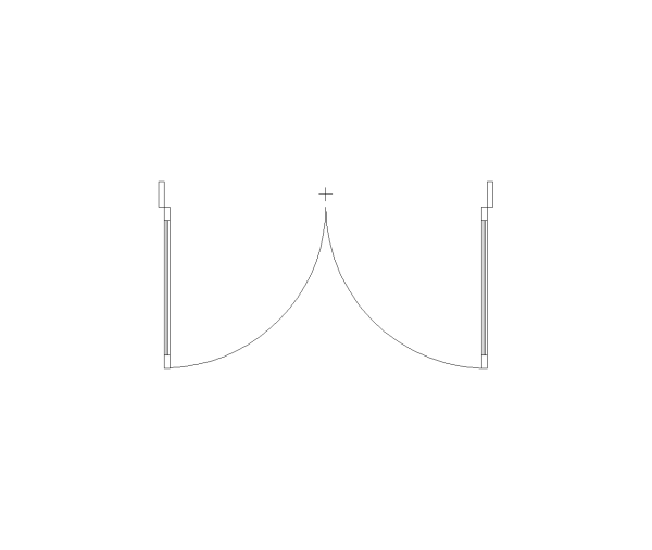 French Double Door 5ft CAD Block. Free DWG AutoCAD Imperial drawing available to download