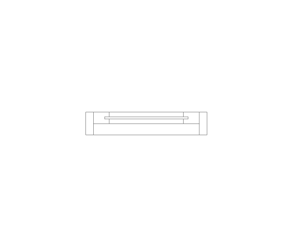 Single Hung Window Plan View CAD Block. Free DWG AutoCAD Imperial drawing available to download