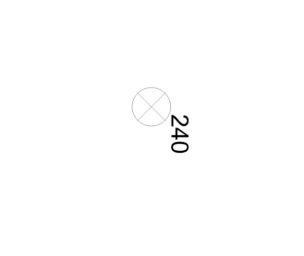 240v Outlet Symbol CAD Block. Free DWG AutoCAD Imperial drawing available to download