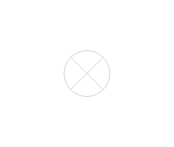 Recessed Ceiling Downlight Symbol CAD Block. Free DWG AutoCAD Imperial drawing available to download