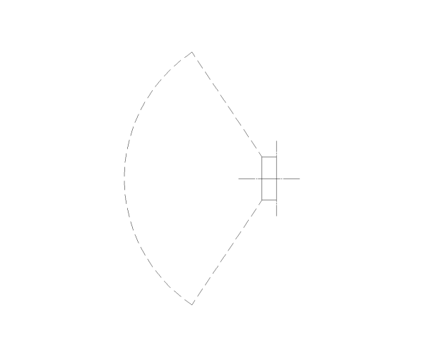 Wall Pack Exterior Light Symbol CAD Block. Free DWG AutoCAD Imperial drawing available to download