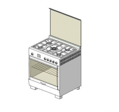 gamme Four à gaz modèle Revit