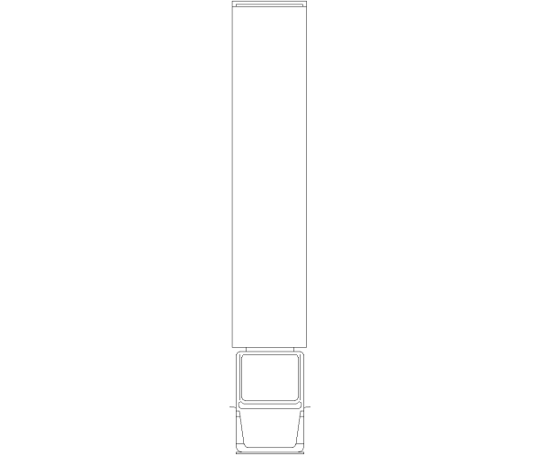 Semi Truck Trailer Plan View CAD Block. Free DWG AutoCAD Imperial drawing available to download
