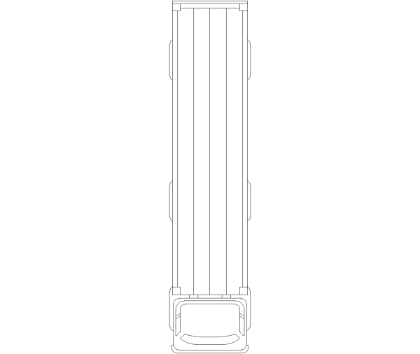 Flatbed Truck Plan View CAD Block. Free DWG AutoCAD Imperial drawing available to download